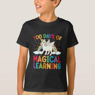 100 dagen magisch leerschool eenhoorn meisjes  t-shirt