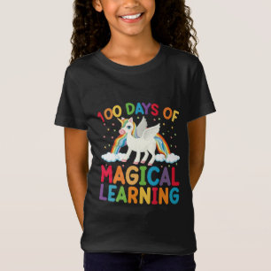 100 dagen magisch leerschool eenhoorn meisjes  t-shirt