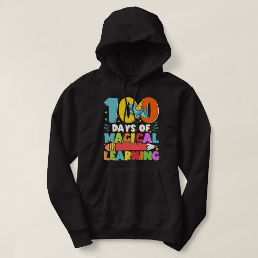 100 dagen magisch leren 100 dagen 100 dagen hoodie (Design voorkant)