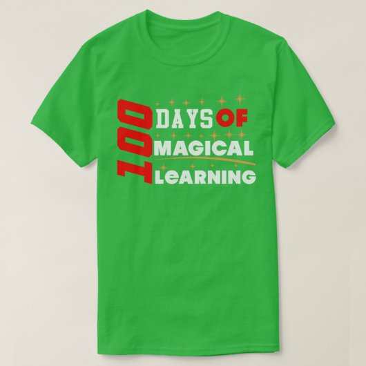 100 dagen magisch leren 5 t-shirt (Design voorkant)