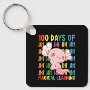 100 dagen magisch leren Axolotl-school Sleutelhanger