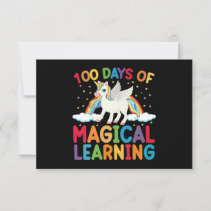 100 dagen magisch leren school eenhoorn meisjes  notitiekaartje