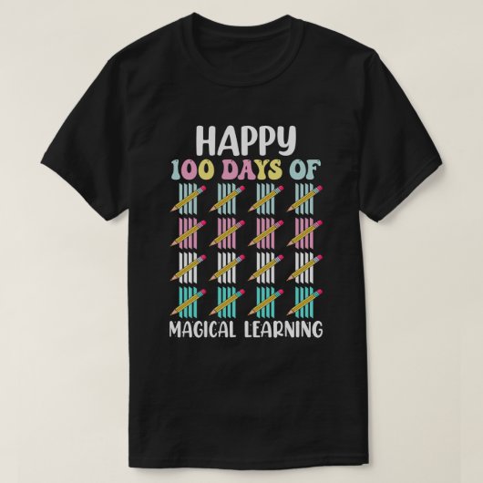 100 dagen magisch leren t-shirt (Design voorkant)