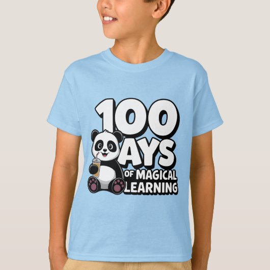 100 dagen Magisch leren T-shirt (Voorkant)