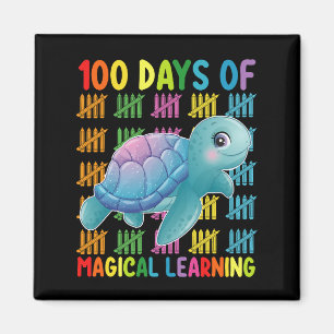 100 dagen magisch leren Turtle School Magneet