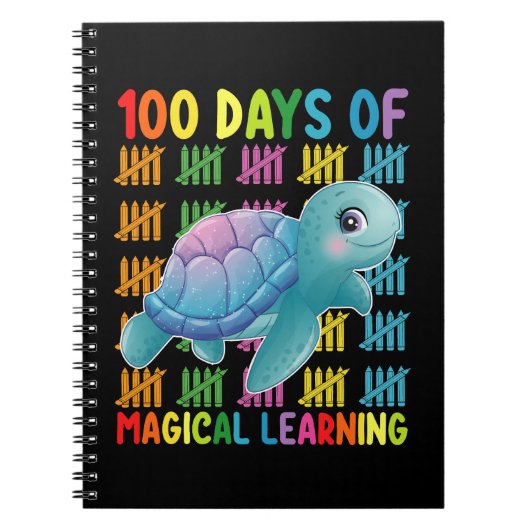 100 dagen magisch leren Turtle School Notitieboek (Voorkant)