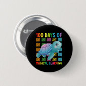 100 dagen magisch leren Turtle School Ronde Button 5,7 Cm (Voorkant /achterkant)