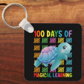 100 dagen magisch leren Turtle School Sleutelhanger (Voorkant)