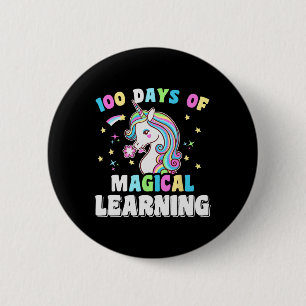 100 dagen magische eenhoorn Kinder kostuum 100e da Ronde Button 5,7 Cm