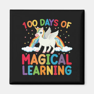 100 Dagen Magische Leerschool Eenhoorn Meisjes  Magneet