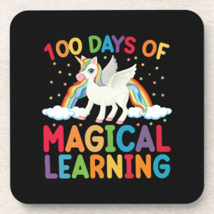 100 dagen Magische leerschool Unicorn Girls Bier Onderzetter