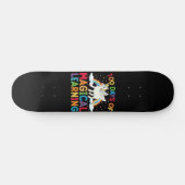 100 dagen Magische leerschool Unicorn Girls Persoonlijk Skateboard (Horizontaal)