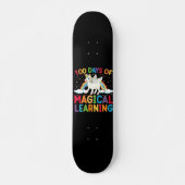 100 dagen Magische leerschool Unicorn Girls Persoonlijk Skateboard (Voorkant)