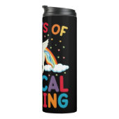 100 dagen Magische leerschool Unicorn Girls Thermosbeker (Geroteerd rechts)