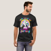 100 dagen Magische leertijd Unicorn regenboogstudi T-shirt (Voorkant volledig)