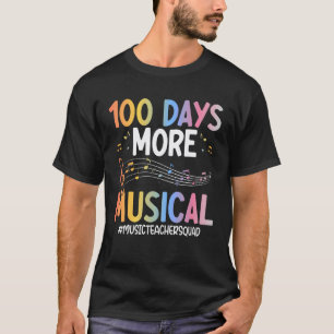 100 dagen meer muzieknoten 100 dagen school Muziek T-shirt