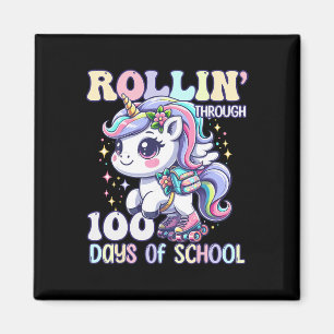 100 dagen meisjesjuf school 100ste dag eenhoorn magneet