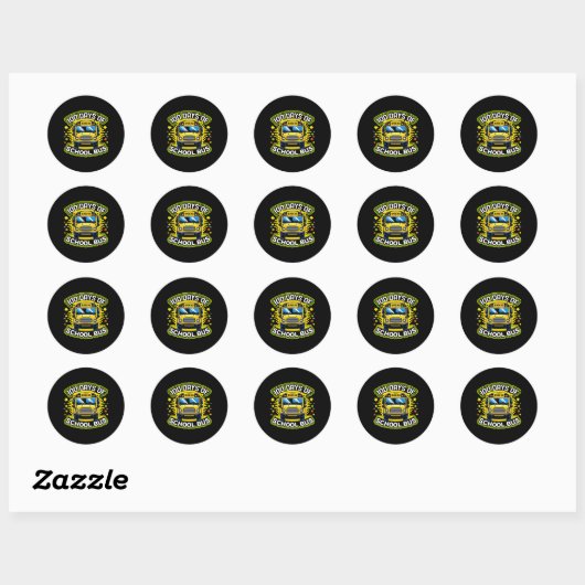 100 dagen met de schoolbus 1 ronde sticker (Vel)