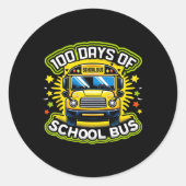 100 dagen met de schoolbus 1 ronde sticker (Voorkant)