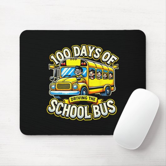 100 dagen met de schoolbus 2 muismat (Met muis)