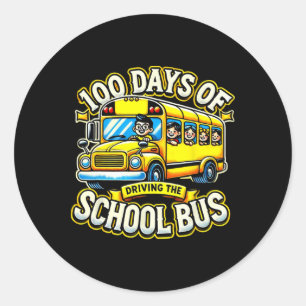 100 dagen met de schoolbus 2 ronde sticker