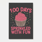 100 dagen met feestelijke spikkels Cupcake scholie Post-it® Notes (Voorkant)