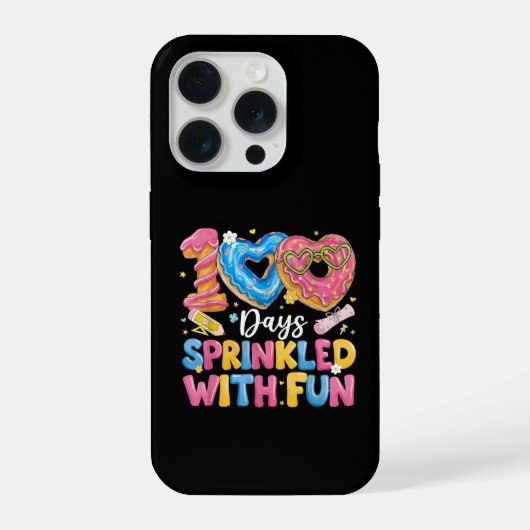 100 dagen met leuke donut versiering iPhone hoesje (Achterkant)
