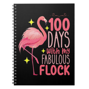 100 dagen met mijn fantastische kudde flamingoscho notitieboek