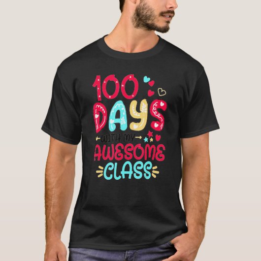 100 dagen met mijn Geweldige klas 100e schooldag T-shirt (Voorkant)