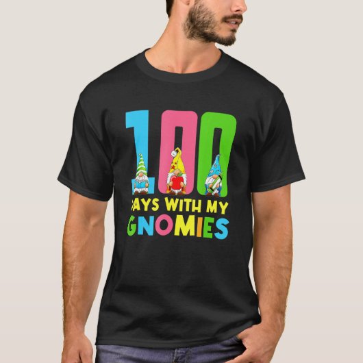 100 dagen met mijn Gnomies Gnome-leraar T-shirt (Voorkant)