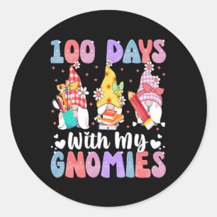 100 dagen met mijn kabouters 100 dagen schoolles ronde sticker