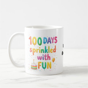 100 dagen met plezier gevierd - Schoolvreugde Koffiemok