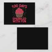 100 dagen met strooigoed Fun Cupcake scholier Notitiekaartje (Voorkant / Achterkant)