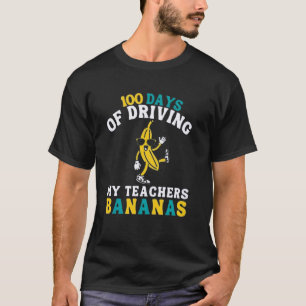 100 Dagen Mijn Docenten Banaan Kinderen School Rij T-shirt
