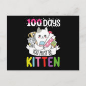100 dagen moet je kitten kat van school zijn briefkaart (Voorkant)
