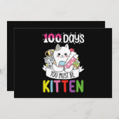 100 dagen moet je kitten kat van school zijn kaart (Voorkant / Achterkant)