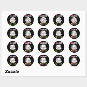100 dagen moet je kitten kat van school zijn ronde sticker (Vel)