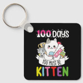 100 dagen moet je kitten kat van school zijn sleutelhanger (Voorkant)