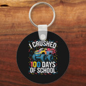 100 dagen Monstertruck op school 100ste dag Sleutelhanger (Voorkant)