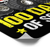 100 dagen Monstertruck voor kinderen Jongens Poster (Hoek)