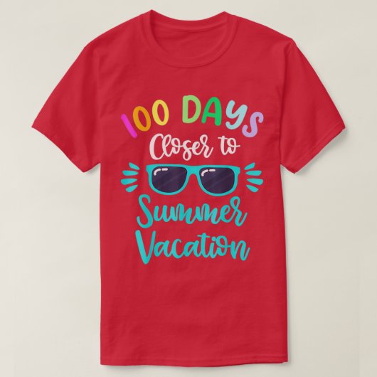 100 dagen na schoolvakantie 2 t-shirt (Design voorkant)