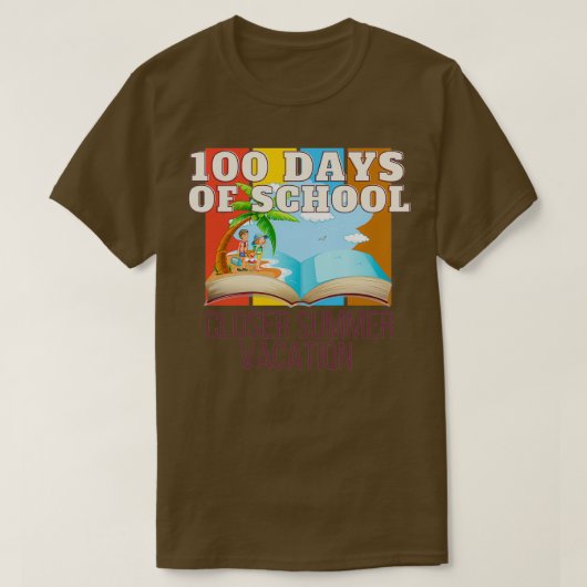 100 dagen na schoolvakantie 6 t-shirt (Design voorkant)