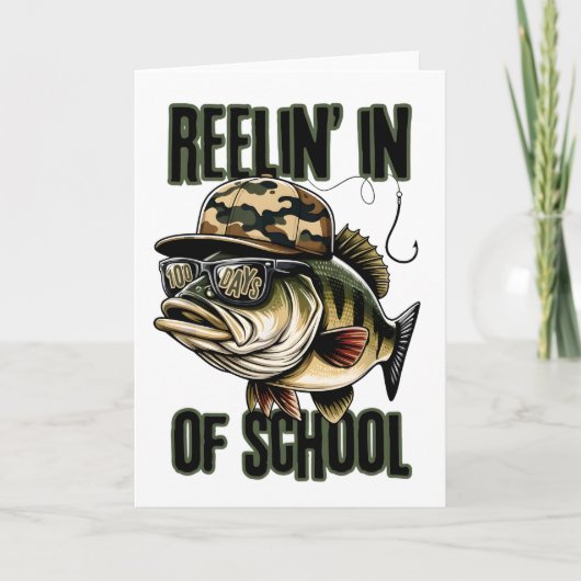 100 dagen naar school vissen kaart (Voorkant)