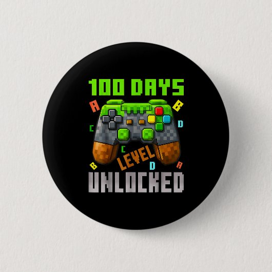 100 dagen niveau ontgrendeld gamen 100 dagen schoo ronde button 5,7 cm (Voorkant)