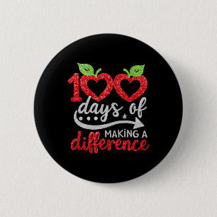 100 dagen om een verschil te maken Apple Heart Ler Ronde Button 5,7 Cm