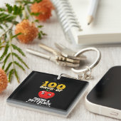 100 dagen om een verschil te maken Apple Sleutelhanger (Voorkant Rechts)