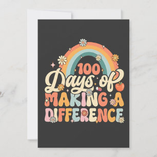 100 dagen om het verschil te maken Regenboogonderw Bedankkaart