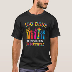 100 dagen om verschillen bij autisme te benadrukke t-shirt