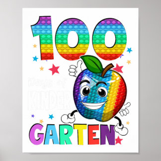 100 dagen onderwijzer aan de school 100e dag poster