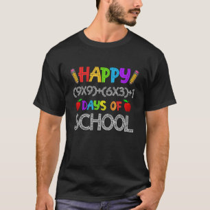 100 dagen op school 100 dagen op de wiskunde t-shirt